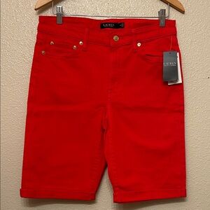Lauren Ralph Lauren Women’s Red Bermuda Shorts Size 10